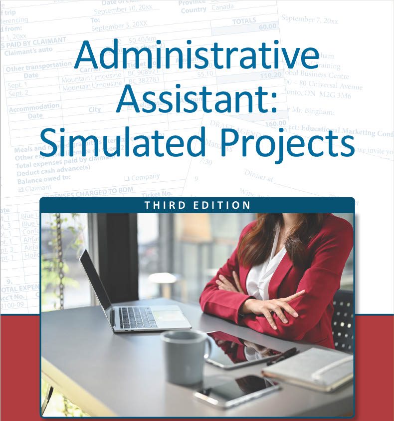 Administrative Assistant Simulated Projects Test Bank 3rd Edition by Lynn Berry book cover