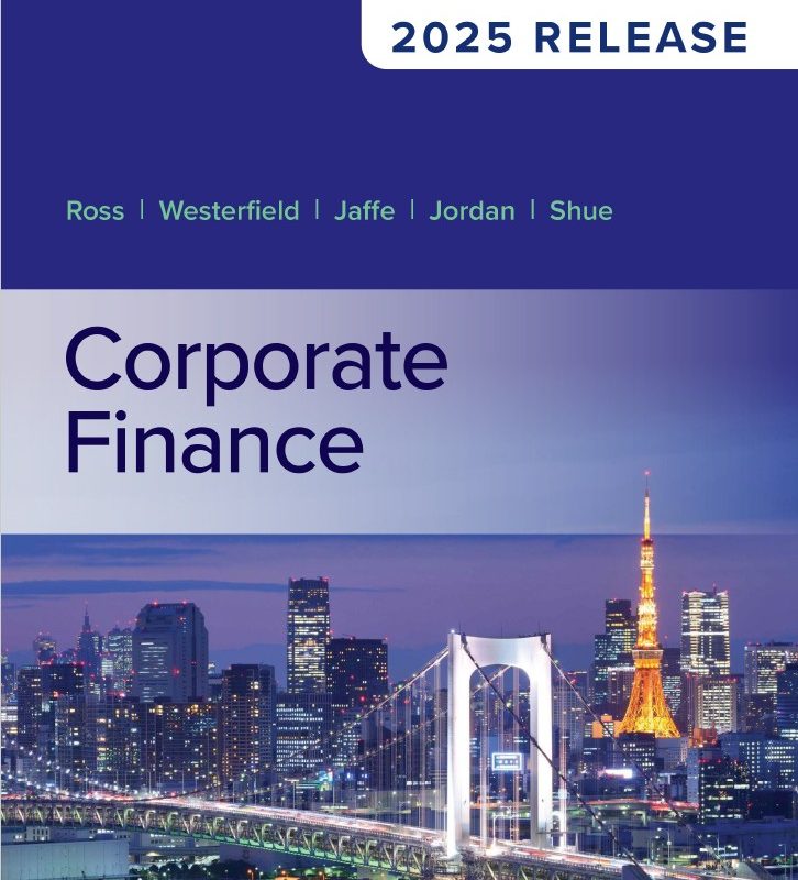 Corporate Finance E-book 2025 Release by Ross