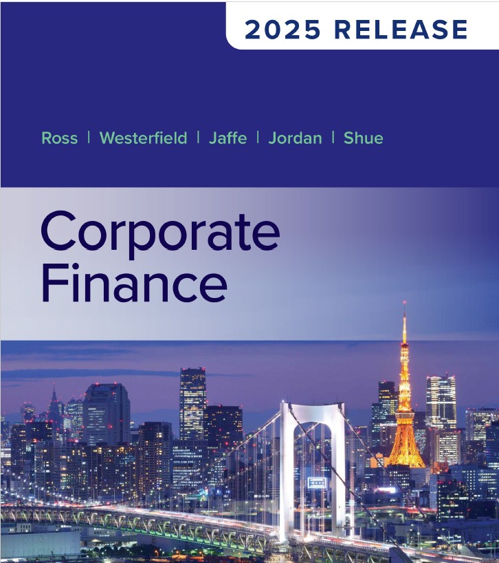 Corporate Finance E-book 2025 Release by Ross